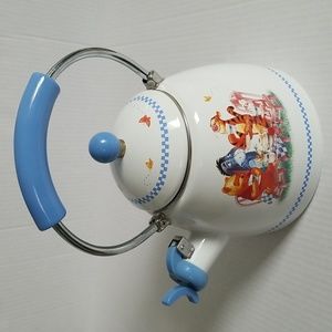Vintage Disney Simply Pooh Enameled Whistling Teapot